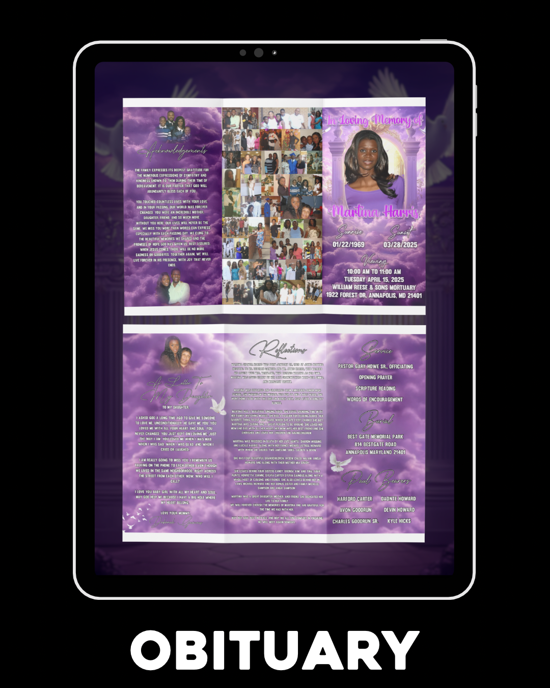 Obituary Design