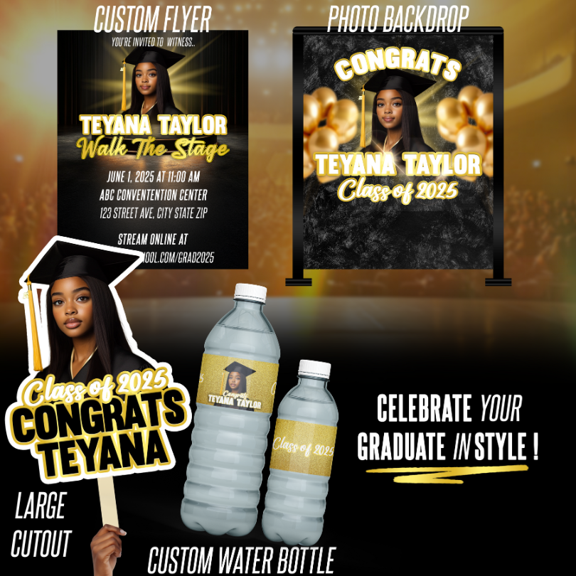 Cap, Gown & Graphics Package